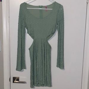 Solemio Bell Sleeve Cutout Dress